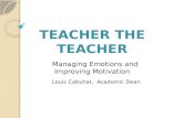 Teach the teacher motivation (unit one)