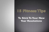 15 fitness tips - To stick to your new year resolutions