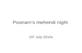 Poonam’s mehendi night