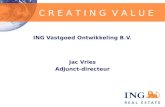 C R E A T I N G V A L U E ING Vastgoed Ontwikkeling B.V. Jac Vries Adjunct-directeur.