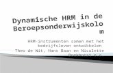 HRM-instrumenten samen met het bedrijfsleven ontwikkelen Theo de Wit, Hans Baan en Nicolette Boekhorst e.a.