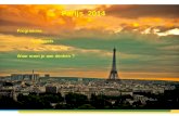 Parijs 2014 Programma Spelregels Waar moet je aan denken ?