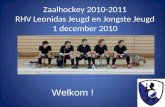 Zaalhockey 2010-2011 RHV Leonidas Jeugd en Jongste Jeugd 1 december 2010 Welkom !