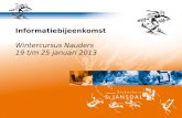 Informatiebijeenkomst Wintercursus Nauders 19 t/m 25 januari 2013.