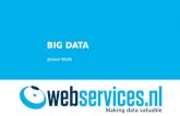 BIG DATA Jeroen Wolfs. Agenda •Big data •Check-out & big data •Toepassingen van big data in eCommerce.