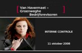 INTERNE CONTROLE 11 oktober 2008 Van Havermaet – Groenweghe Bedrijfsrevisoren []