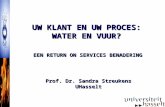 UW KLANT EN UW PROCES: WATER EN VUUR? EEN RETURN ON SERVICES BENADERING Prof. Dr. Sandra Streukens UHasselt.