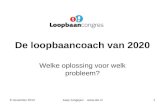 6 november 2012Jaap Jongejan  De loopbaancoach van 2020 Welke oplossing voor welk probleem?