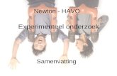 Newton - HAVO Experimenteel onderzoek Samenvatting.