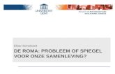 DE ROMA: PROBLEEM OF SPIEGEL VOOR ONZE SAMENLEVING? Elias Hemelsoet.