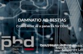 Damnatio ad bestias: crowd-filter as a panacea for DDoS