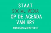 Staat social media op de HR agenda? #HRsocialSurvey