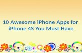 10 Awesome iPhone Apps for iPhone 4S You Must Have
