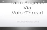 Latin Projects via Voicethread