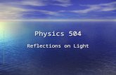 Physics 504 chapter 2 reflection of light