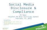 Social Media Disclosure & Compliance