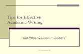 Tips for Effective Academic Writing