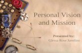 Personal vision and mission