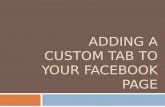 Adding a custom page tab to your facebook