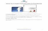 How to create friends lists in facebook