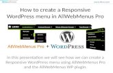Create a Responsive WordPress menu in AllWebMenus Pro