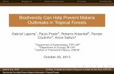 Gabriel laporta: Biodiversity can help prevent malaria outbreaks in tropical forests