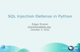 SQL Injection Defense in Python