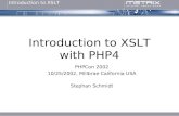 Inroduction to XSLT with PHP4