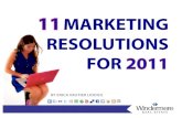 11 Marketing Resolutions for 2011:  Real Estate & Business Tools