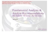 Fundamental Equity Analysis - ISE National 100 Index Members (XU100 Index)