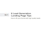 8 Lead Generation Landing Page Tips