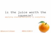 BOLO 2013 3P Track: Is the Juice Worth the Squeeze? Applying Startup Mentality to Everything.