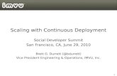 B. Durrett The Challenges of Continuous Deployment Social Developer Summit