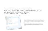 Adding Twitter Account Information to Dynamics AX Contacts