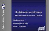 Sirris Materials Day 2010 - Sustainable investments - Capricorn venture partners