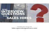 20 of the Best Interview Questions for Sales Hires