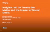 Insights into 10 Trends that Matter and the Impact of Social Media