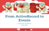 From ActiveRecord to EventSourcing