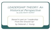 Leadership Theory An Historical Context1