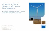 Climate science summary of latest developments 2010