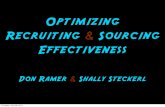 Optimizing Recruiting and Sourcing Effectiveness