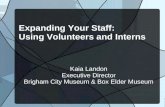 Expanding Your Staff: Using Volunteers & Interns