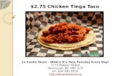 Chicken Tinga Taco at La Casita Tacos in West End Vancouver BC