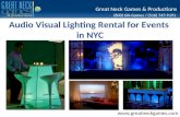 Audio Visual Lighting Rental for Events  in NYC