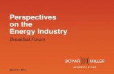 BoyarMiller Breakfast Forum: Perspectives on the Energy Industry March 2013