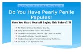 Pearly Penile Papules Removal Without Pain!