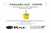 RAE Systems - MiniRAE 2000 Portable VOC Monitor (PGM-7600) Manual - Supplied by RI UK and Ireland