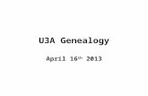 U3 a genealogy april 2013