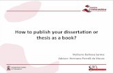 How to publish your thesis or dissertation as a book?