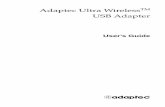 Adaptec Ultra Wireless USB Adapter Users Guide